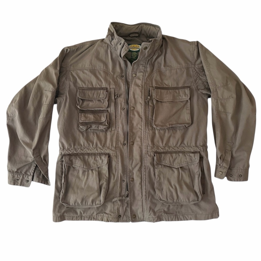 Cabela’s Fishing Hunting Field Utility Jacket Mens Full Zip With Snaps XL